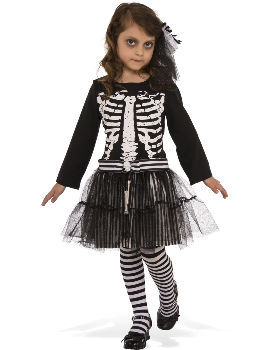 Toddler Girls Boys Cute Skeleton All In One Halloween Fancy Dress Party Costume 