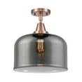 thumbnail image 4 of Innovations Lighting  Caden Bell - 1 Light 12" Flush Mount Antique Copper/Plated Smoke, 4 of 5