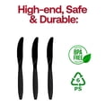 thumbnail image 4 of Smarty 7.25" Black Plastic Disposable Dinner Knives 1000ct, 4 of 7