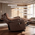 thumbnail image 6 of HSUNNS Power Lift Recliner Chair for Elderly with Vibration Massage and Lumbar Heating Electric Oversized Single Sofa with Cup Holder for Living Room, Brown, 6 of 12