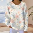 thumbnail image 2 of kaondbfi Hoodless Sweatshirts for Elegant Women Casual Printed Fashion Long Sleeve Crewneck Sweatshirt Womens Summer Fall Fashion Sweat Shirts, 2 of 5