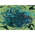 thumbnail image 1 of Ahgly Company Indoor Rectangle Patterned Deep-Sea Blue Area Rugs, 3' x 5', 1 of 6
