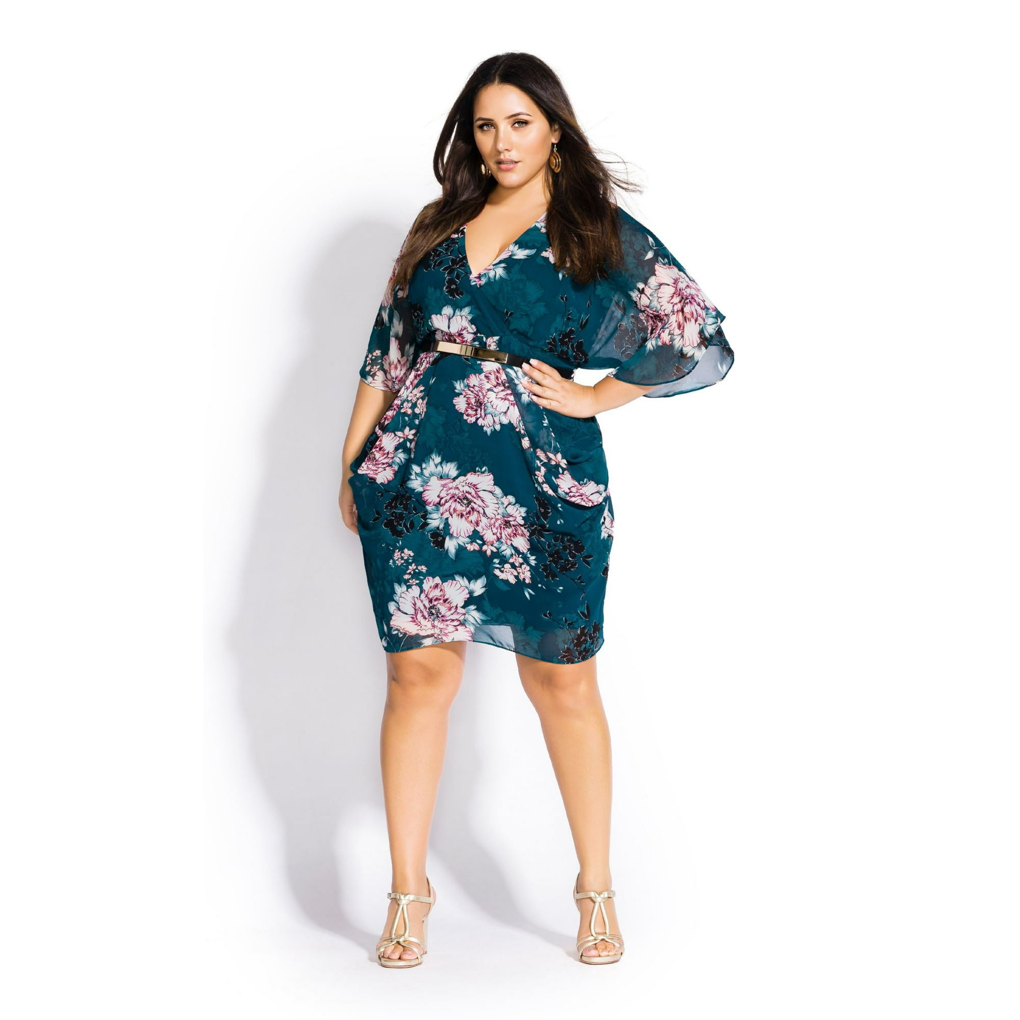 City Chic Women's Plus Size Dress Jade Blossom - Walmart.com