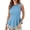 Light Blue, variant on Women Tank Tops Fashion Casual Sleeveless Round Neck Slim Fit Polyester Blouse For Daily Wear Workout and Street Summer