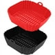thumbnail image 1 of Paquete de 2 forros de silicona para freidora de aire, cesta cuadrada de silicona para freidora de aire de 8,5 pulgadas, resistente al calor, fácil limpieza, accesorios para horno, 1 of 5
