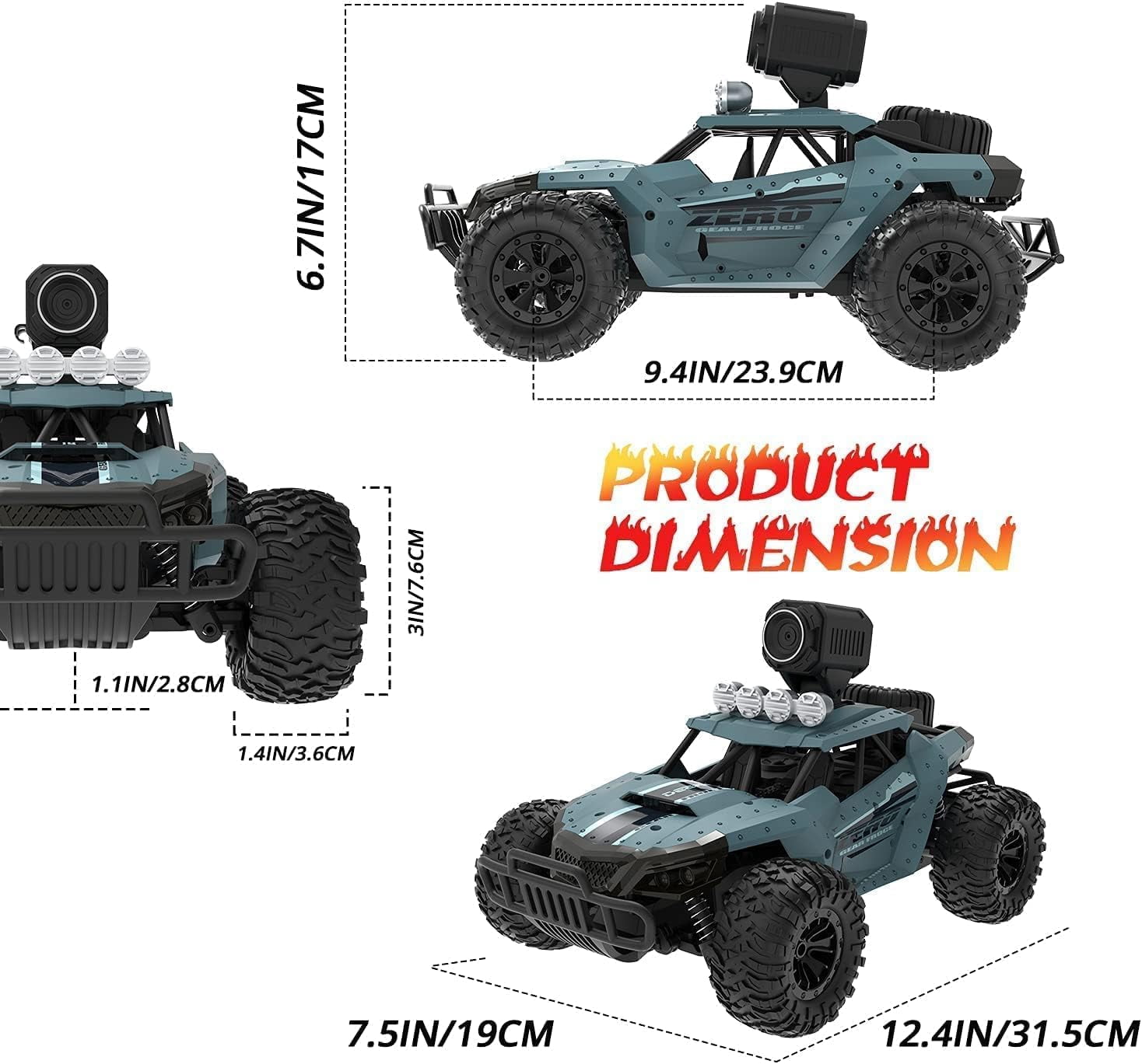 DEERC RC Cars DE36W Remote Control Car with 1080P HD FPV Camera, 1