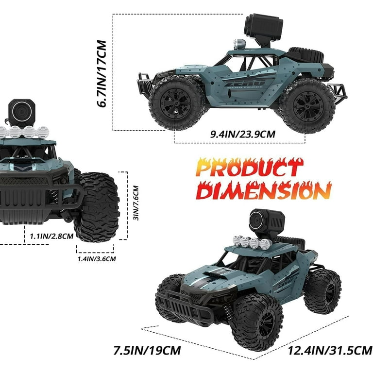 DEERC RC Cars DE36W Remote Control Car with 1080P HD FPV Camera, 1