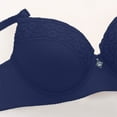 thumbnail image 5 of Push Up Bras for Women Add 2 Cups Sexy Lace Cleavage Extra Padded Plunge Bra Underwire Dark Blue 40, 5 of 5