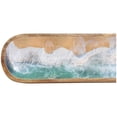 thumbnail image 4 of DecMode 16" x 6" Brown Mango Wood Handmade Ocean Inspired Tray with Colorful Enameled Interior, 1-Piece, 4 of 7