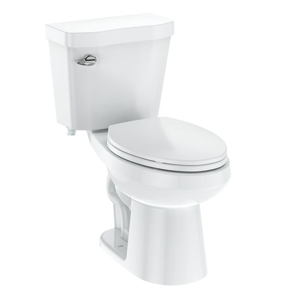 Yesurprise Senfot Two Piece Toilets 1 set Ceramic and Plastic Lid Raised Toilet Side Press Flush Split Toilet Elongated ADA 19” Seat Height