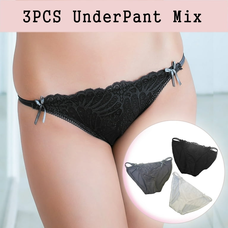 Leggings Briefs Crease Mixed Milk Silk 3PCS Bikini And With No Panties  Women's 