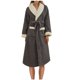 thumbnail image 2 of Batas para mujer, bata de baño lisa con vendaje, pijama largo, ropa de dormir con bolsillo en la cintura y cinturones., 2 of 4