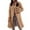 Khaki, variant on Womens Fall Jacket Classic Lapel Collar Button Down Wool Coat Solid Elegant Lace Up Slim Trendy Coat