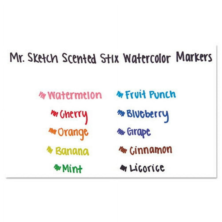 Scented Stix Watercolor Marker Set, Fine Bullet Tip, Assorted Colors, 10/Set Scented Stix Watercolor Marker Set, Fine Bullet Tip, Assorted Colors, 10/Set
