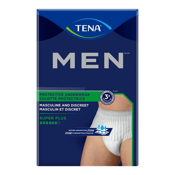 Protective Underwear Tena Men Male Cotton Medium/ Large-Bag of 16