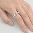 thumbnail image 4 of Closed Hook Abstract Ring .925 Sterling Silver Band Jewelry Female Male Unisex Size 8, 4 of 4