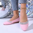 thumbnail image 2 of ShiShine Womens Bling Rhinestone Pointed Flat Shoes Comfort Slip On Low Heel Wedding Dress Shoes Ballet Flat Shoe, 2 of 9