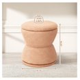thumbnail image 2 of Round Ottoman with Storage, Swivel Boucle Ottoman Vanity Stool, Upholstered Footstool with Storage Removable Lid, Modern Round Footrest Coffee Table for Living Room, Dorm, Makeup Room, Coral, 2 of 8