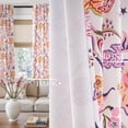 thumbnail image 4 of Jainmy Boho Floral Patterned Curtains for Living Room Bedroom Thermal Insulated Room Darkening Window Treatments,Mustard Yellow,52Wx96L,2 Panels, 4 of 10