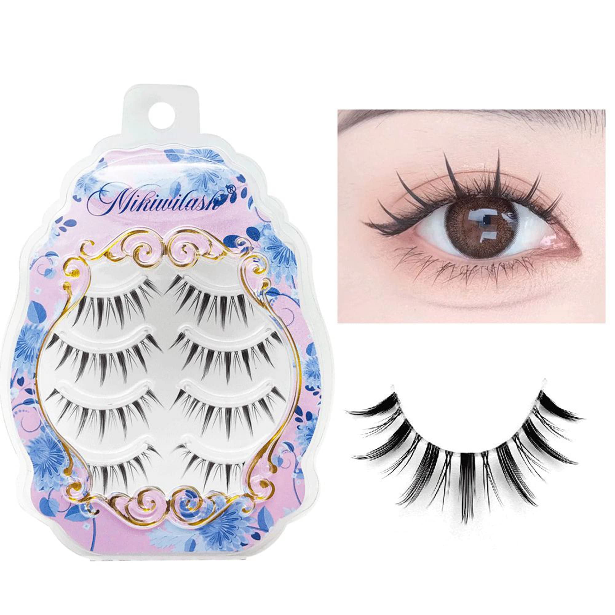 Eyelashes Natural Manga Lashes Wispy Spiky Wet Look Anime Fake Eyelash –  canvalite