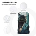 thumbnail image 3 of Pofeuu Underwater Dinosaur Shark Print Basketball Jersey, Shirts for Men Youth Basketball Jersey Crew Neck-Medium, 3 of 6