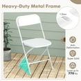 thumbnail image 6 of Costway 4 Pack Metal Folding Chairs with Plastic Seat & Back Heavy-Duty Metal Frame, 6 of 10
