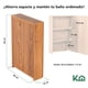 thumbnail image 5 of Botiquin Con Espejo Para Baño Organizador Gabinete Repisas cafe, 5 of 8