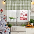 thumbnail image 6 of Sage Green Plaid Valances for Windows, Decorative Rod Pocket Window Valance Curtains, Modern Art Checkered Farmhouse Short Curtain Drapes for Kitchen/Bathroom/Living Room, 2 Panels, 60" W x 18" L, 6 of 8