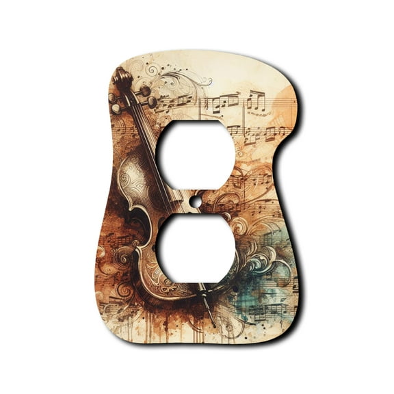 Off The Wall Plates - Design 1 Classic Decorative Acrylic Cover Single Outlet Wallplate