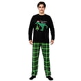 thumbnail image 3 of LuLiaMenton Christmas Pajamas Christmas Tree Rex Dinosaur Plaid Pjs Set, Men 3XL, 3 of 5
