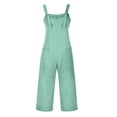 thumbnail image 5 of UDAUDU Womens Rompers Casual Dressy Jumpsuits Loose Fit Sleeveless Baggy Harem Pants Romper Jumpers Summer Outfits Mint Green L, 5 of 6