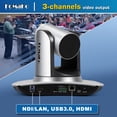 thumbnail image 6 of FoMaKo NDI Camera AI Auto Tracking HDMI PTZ Camera 20x Optical Zoom(3pcs) +KC601 Pro Video Mixer Switcher+ KC608 Pro PTZ Controller (FMK20UH NDI x3 + KC601+KC608)BN540, 6 of 15