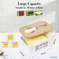 thumbnail image 3 of Sirene Butter Dish with Silicone Lid, Stainless Steel Multipurpose Butter Knife - White, 3 of 8