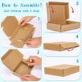 thumbnail image 5 of 50 Pack Small Corrugated Cardboard Boxes for Packing and Mailing, Literature Mailer (Internal Size: 6x4x1 Inch), 5 of 7
