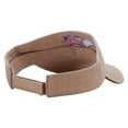 thumbnail image 4 of Flag Pattern Eagle Embroidered Pro Style Cotton Twill Washed Visor - Khaki Navy OSFM, 4 of 5