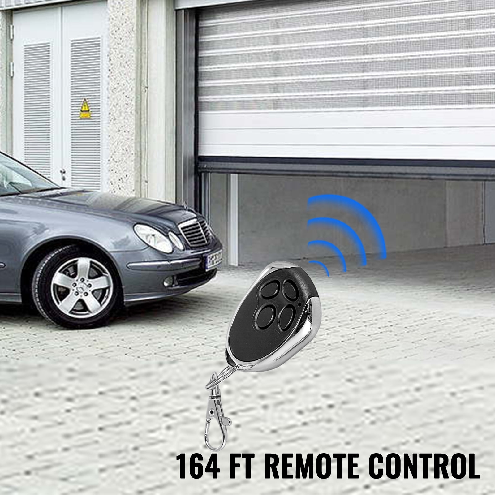 KFFKFF Automated Garage Roll-Up Door Mechanism, 800 N Lifting Capacity, 164 ft Distance Remote Operation, 110V Electrical Roller Gate Activation System, Garage Roll-Up Door Kit with 2 Remotes