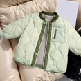 thumbnail image 2 of DJDLJWCJ Girls Winter Warm Jacket Long Sleeve Thicken Puffer Jacket Solid Color Casual Down Coat Green Size 2T, 2 of 5
