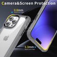 thumbnail image 3 of TECH CIRCLE Bumper Case for iPhone14 Pro (6.1") Smartphone 2022 - [Clear Back Cover] Hard Plastic Durable Soft Silicone Scratch Resistant Shockproof Rugged Basic Cover Shell Case, Gray, 3 of 7