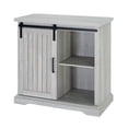 thumbnail image 1 of 32" Ferme Moderne Rainuré Porte Accent TV Stand - Gris Pierre, 1 of 5