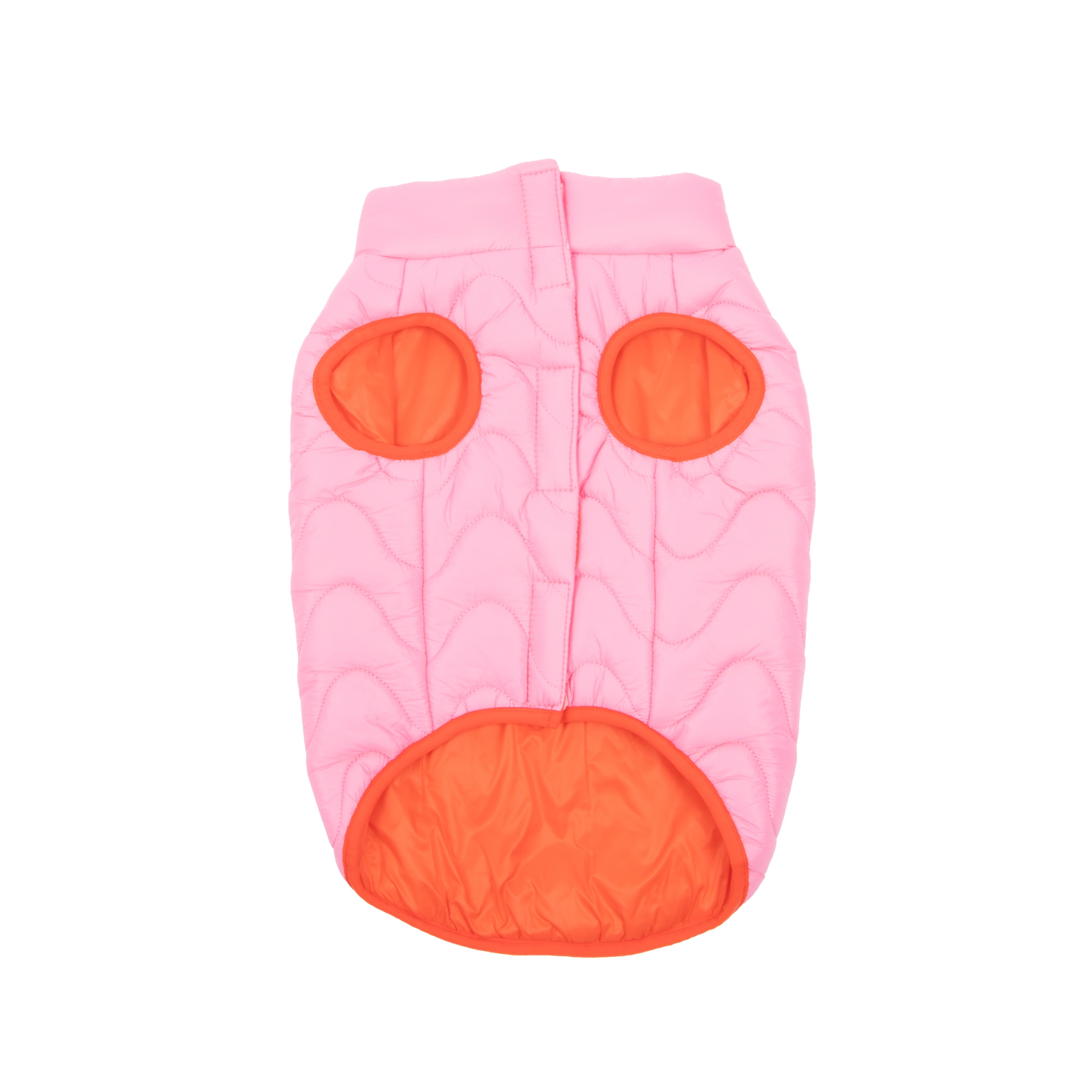 Oodles Quilted Fall Puffer Dog Jacket, Pink, XL