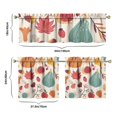 thumbnail image 6 of Fall Kitchen Curtains 24 Inch Short - 3 Panel Set, Autumn Harvest Print, Rod Pocket Window Treatment for Thanksgiving, Farmhouse, Cafe, Living Room - Machine Washable, 6 of 6