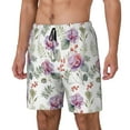 thumbnail image 2 of Uemuo Orchids Flowers Pattern Mens Swim Trunks Quick Dry Board Shorts with Mesh Lining, Stretch Beach Shorts Quick Dry No-Chafing Board Shorts-Small, 2 of 9
