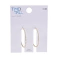 thumbnail image 5 of Time and Tru Adult Women's Gold Tone Crystal Hoop Metal Earring, 5 of 5