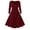 Wine, variant on Up to 65 off!Lolmot Cocktail Dress for Womens Vintage Long Sleeve Bandage Dress 1950s Tea Party Dresses Halloween Fit Flare Heart Neck Cross Strap Aline Midi Dress