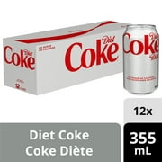 Coke Diète Canette de 355 mL, paquet de 12
