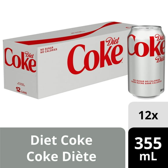 Coke Diète Canette de 355 mL, paquet de 12 12 x 355 mL