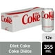 Coke Diète Canette de 355 mL, paquet de 12 12 x 355 mL – image 1 sur 10