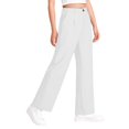 thumbnail image 3 of Girls High Waist Draped Straight Leg Trousers Casual Suit Style Pants with Pleated Front and Functional Pockets, 3 of 6