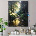 thumbnail image 4 of Forest Stream Sunlight Landscape Canvas Print, Suitable for Living Room, Bedroom, Entryway, Office, Cafe Decor, 4 of 8