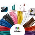thumbnail image 4 of 10Pcs de filamento PCL de 1,75 mm, 10 colores para impresora de pluma de impresión 3D(50m en total) Abanopi Filamento de impresión 3D, 4 of 5